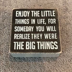 Wooden wall or shelf decor sign